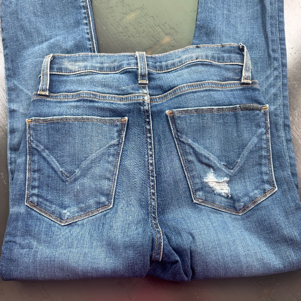 Hudson jeans size 25 ankle raw hem medium wash
